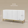 HOMCOM Sideboard Buffet Cabinet with Adjustable Shelves, Soft-Close Doors