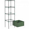 Outsunny Galvanized Raised Garden Bed With 4-tier Trellis Tomato Cage Green|Outsunny Lit De Jardin Sureleve Galvanise Avec 4-tier Treillis Tomate