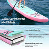 Goplus Large Inflatable Sup Board, Portable Paddle Board With 5d Rings Stand Up Paddle Board For Youth & Adult Light Pink