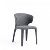 Conrad Mid-Century Modern Upholstered Dining Chair in Gray - Set of 4 | Chaise de salle a manger rembourree Conrad style milieu du siecle en gris - Lot de 4