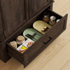 HOMCOM 69" Tall Kitchen Storage Cabinet with Adjustable Shelves, Dark Brown