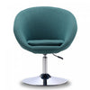 Hopper Modern Upholstered Swivel Lounge Chair in Teal - Set of 2 Accent Chair | Fauteuil lounge pivotant moderne Hopper en tissu bleu sarcelle - Lot de 2