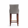 Shubert Modern Wood Upholstered Barstool in Dark Taupe - Set of 2 | Tabouret de bar moderne en bois Shubert avec revetement en taupe fonce - Lot de 2