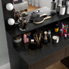 HOMCOM Vanity Table with LED Mirror, Makeup Desk with 2 Drawers, Black