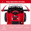 Costway Kids Ride On Electric Atv 6v 4-wheeler Quad Car With One-button Start Tread Tires Red