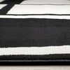 Florence Black White Dynamic Geometric Design, 7'9" x 10'6" Indoor Area Rug | Motif geometrique dynamique noir et blanc Florence, 7'9" x 10'6"