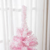 Homcom Snow Flocked Pencil Artificial Christmas Tree With Steel Base Pink|Homcom Sapin De Noel Artificiel Fin Floque Avec Base En Acier, Rose