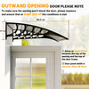 Outsunny Window Awning Door Canopy 40" x 40" Front Door Outdoor Patio Cover