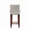 Shubert Modern Wood Upholstered Barstool in Light Gray - Set of 2 | Tabouret de bar moderne en bois Shubert avec revetement en tissu gris clair - Lot de 2