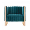 Trillium Mid-Century Modern Velvet Lounge Chair in Teal - Set of 2 | Fauteuil lounge en velours Trillium style milieu du siecle, couleur sarcelle - Lot de 2