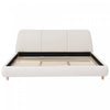 Acheson Upholstered Bed with Soft Linen Headboard,Queen Size - Beige | Lit Acheson Rembourre avec Tete de Lit en Lin Doux, Taille Queen - Beige