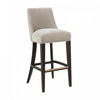 Beever Modern Wood Upholstered Chenille Barstool in Taupe | Tabouret de bar moderne en bois Beever avec revetement en chenille taupe