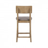Jorissen Linen-Look Fabric Counter-Height Stool - Grey|Tabouret Jorissen de hauteur comptoir en tissu d’apparence lin - gris