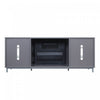 Brighton Modern 2-Piece Electric Fireplace in Black and Gray | Foyer electrique moderne Brighton 2 pieces en noir et gris