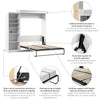 Bestar Versatile Queen Murphy Bed with Closet Organizer (92 W) - White|Grand lit escamotable Versatile de Bestar de 92 po (L) avec organisateur de garde-robe - blanc