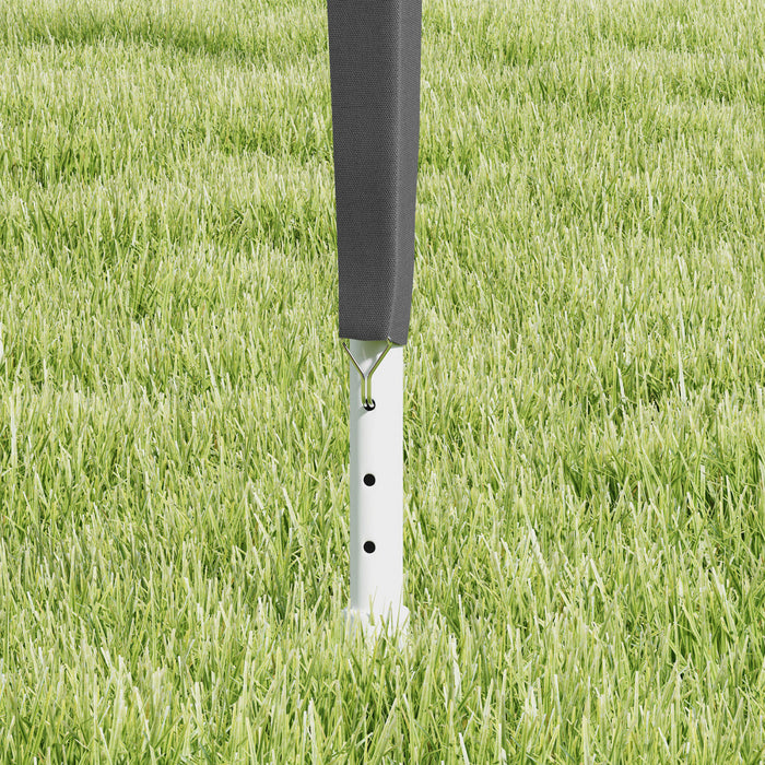 Outsunny Party Tent, Portable Gazebo Canopy Event Shelter Grey