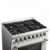 Forno Galiano 36" Dual Fuel Range, White, 5.36 cu.ft.- FFSGS6156-36WHT | Cuisiniere a double combustible Galiano 36 po, blanche, 5,36 pi³ - FFSGS6156-36WHT