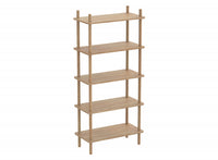 52” Open Bookcase With 5 Shelves - Natural