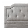 Kellen Upholstered Platform Bed with Headboard in Light Grey - Full Size | Kellen lit plateforme rembourré avec tête de lit gris pâle - Double
