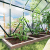 Outsunny Greenhouse Polycarbonate Garden Greenhouse with Roof Vent, Green