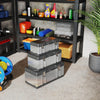 Homcom 3 Pieces Toolbox, 23"/ 19"/ 16" Stainless Steel Tool Box Case Set
