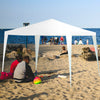 Costway 10'x10' Canopy Gazebo Party Wedding Event Tent Heavy Duty Side Walls