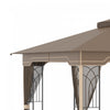 Outsunny 10' X 12' Patio Gazebo, Double roof Outdoor Canopy Shelter With Corner Frame And Mesh Netti|Outsunny 12' X 10' Tonnelle Pavillon Jardin Patio Terrasse Gazebo Auvent Abri D'exterieur Avec Doubl