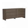 Linda Modern 72" Dresser in Walnut Brown (6-Drawer) | Commode moderne Linda 72" en noyer brun (6 tiroirs)