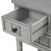 Olivia Solid Wood Console Table With Drawers And Bottom Shelf - Grey | Table Console Olivia En Bois Massif Avec Tiroirs Et Etagere Inferieure - Gris