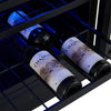 Forno Gemello 48" Side-by-Side Wine and Beverage Cooler in Black , French Door, 9.6 cu. ft. -FWCDR6699-48BLK | Refroidisseur a vin et a boissons Gemello de 48" cote a cote en Noire, 9,6 pi³ - FWCDR6699-48BLK