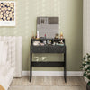 HOMCOM Makeup Vanity Desk with Mirror, Drawers, Black