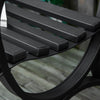 Outsunny 2-Seater Outdoor Bench, Patio Loveseat with Armrests, Black