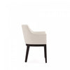 Gansevoort Modern Wood Vegan Leather Armchair in Ivory - Set of 2 | Fauteuil en bois moderne Gansevoort en cuir vegetalien ivoire - Lot de 2