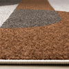 Marley Geometric Curves Taupe Oxblood Area Rug - 7'10" x 10'6"|Carpette Marley taupe et rouge sang-de-bœuf à motif de courbes géométriques - 7 pi 10 po x 10 pi 6 po