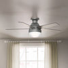 Anslee Low Profile Ceiling Fan with Light Fixture - Grey | Ventilateur de plafond Anslee à profil bas avec luminaire - Gris
