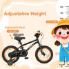 Costway 14-inch Kid's Bike For 3-5 Years Old With Adjustable Saddle & Anti-slip Handlebar Black