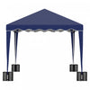 Outsunny 10' X 10' Pop Up Canopy Tent With Carry Bag Blue|Outsunny Tente D'auvent Escamotable 10' X 10' Avec Sac De Transport, Bleu