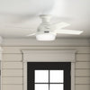 Dempsey Low Profile Ceiling Fan with Light Fixture - White | Ventilateur de plafond Dempsey à profil bas avec luminaire - Blanc
