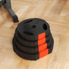 Soozier Set Of 4 1-inch Weight Plates With 3 Grips, 2 X 17lbs + 2 X 11lbs