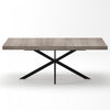 Ethan Retro Rectangular Extendable Dining Table with Hidden Storage,Grey | Ethan Table a manger rectangulaire extensible style retro avec rangement cache, gris