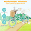 Prorider 14" Kid's Bike With Training Wheels Adjustable Handlebar Seat Handbrake Green