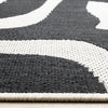 Jackson Black White Abstract Lines Outdoor Rug, 7'10" x 10'6" Outdoor Area Rug | Tapis d'exterieur Jackson a lignes abstraites noires et blanches, 7'10" x 10'6"