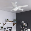 Aerodyne Ceiling Fan with Light Fixture - White | Ventilateur de plafond Aerodyne avec luminaire - Blanc