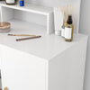 HOMCOM Vanity Table Set, Makeup Table with Stool, LED Mirror and Storage
