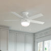 Anslee Low Profile Ceiling Fan with Light Fixture - White | Ventilateur de plafond Anslee à profil bas avec luminaire - Blanc