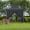 Outsunny 10 X 20ft Pop Up Canopy Tent With 6 Removable Sidewalls, Height Adjustable Large Instant Sh|Outsunny 20x10 Tente Pop Up Canopy Ajustable W/ Flanc, Gris