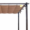Outsunny 10' X 10' Outdoor Retractable Pergola Canopy, Aluminium Gazebo, Grape Trellis Sunshade Shel|Outsunny 10' X 10' Pergola Gazebo D'exterieur Et Arriere-cour En Aluminium Canopee Cover Pare-soleil