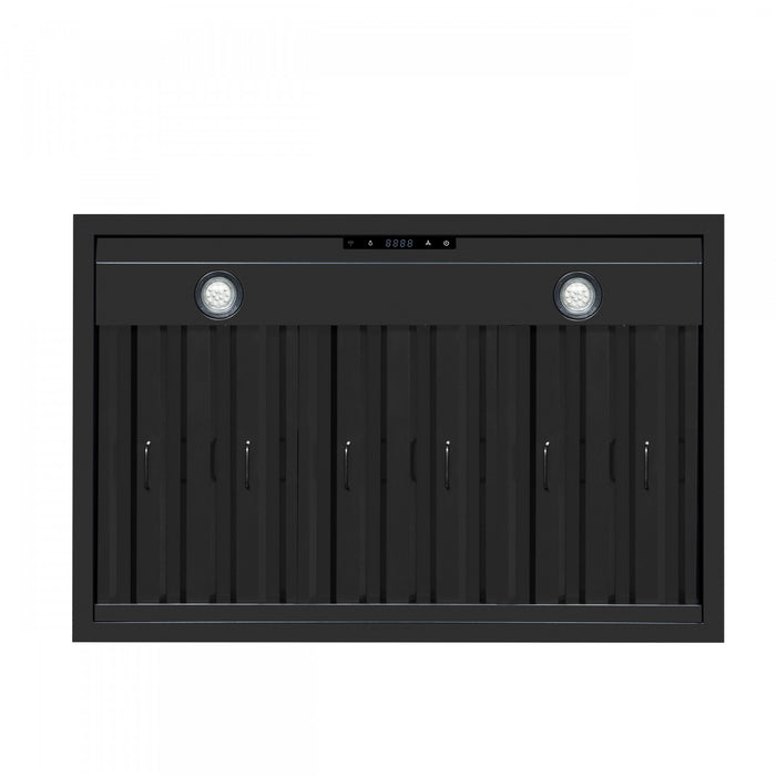 Forno Ambassador 36\" Range Hood, Black, 427 CFM, 3 speeds, Remote Control - FRHWM5099-36CPBLK