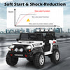 Costway 12v Kids Ride On Truck Remote Control Electric Car W/lights&music White