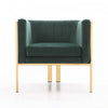 Paramount Modern Velvet Lounge Chair in Forest Green - Set of 2 | Fauteuil lounge moderne en velours Paramount vert foret - Lot de 2